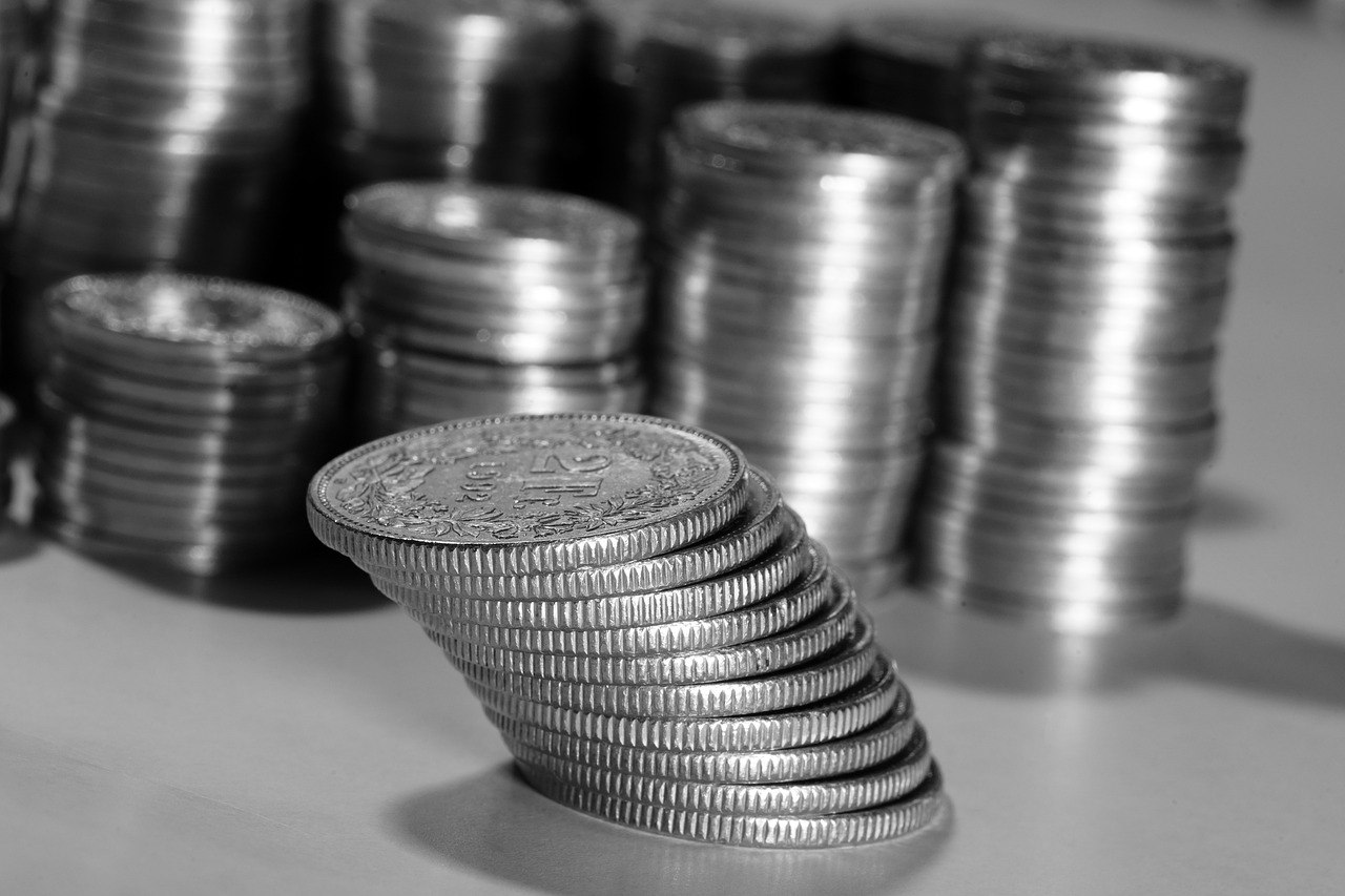 sloupečky mincí